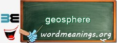 WordMeaning blackboard for geosphere